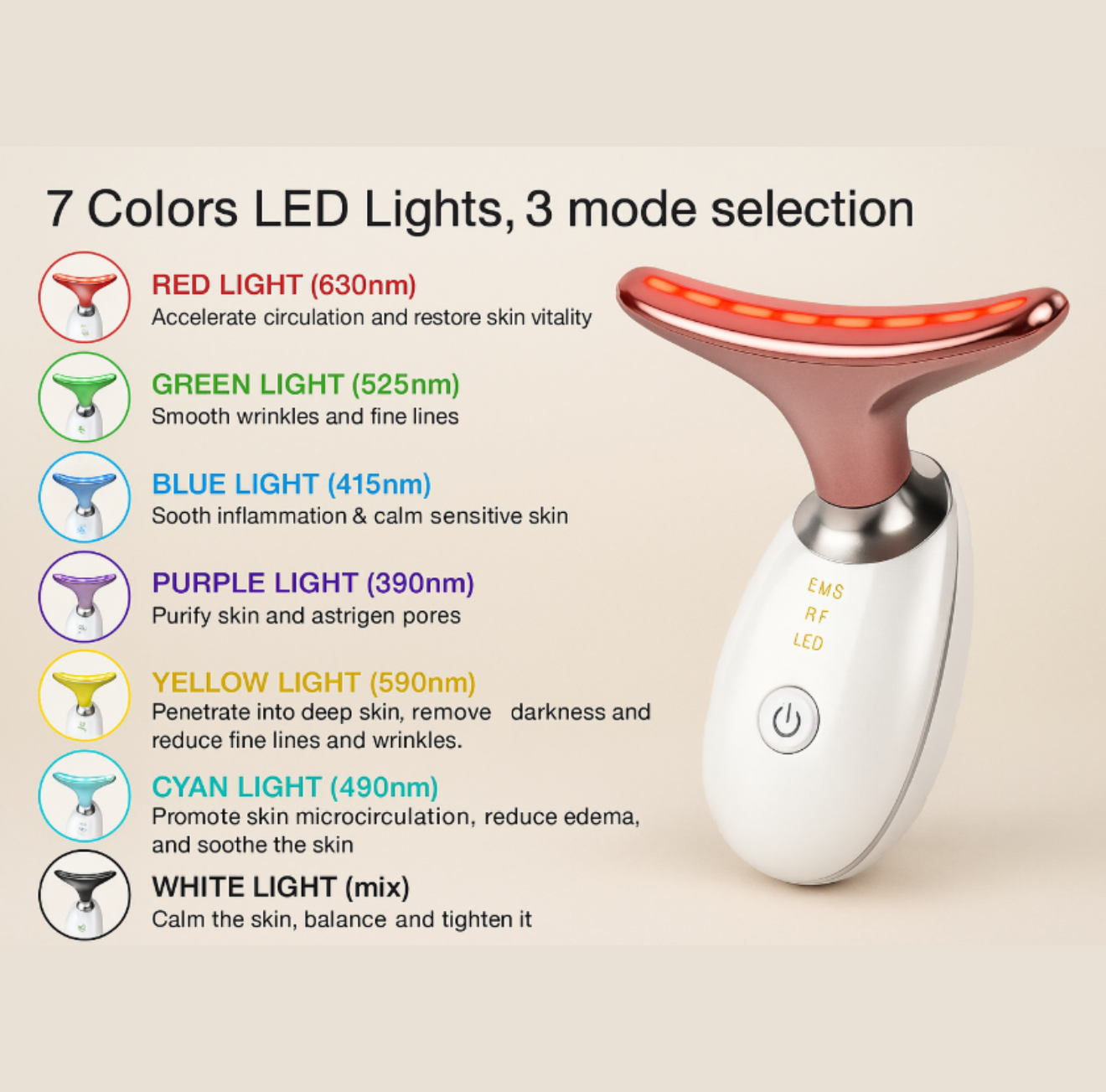 DermaGlow™ LED Light Therapy Wand