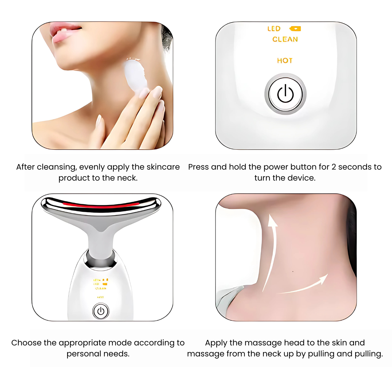 How to use LED skin therapy device step-by-step guide by The Infinite Shop